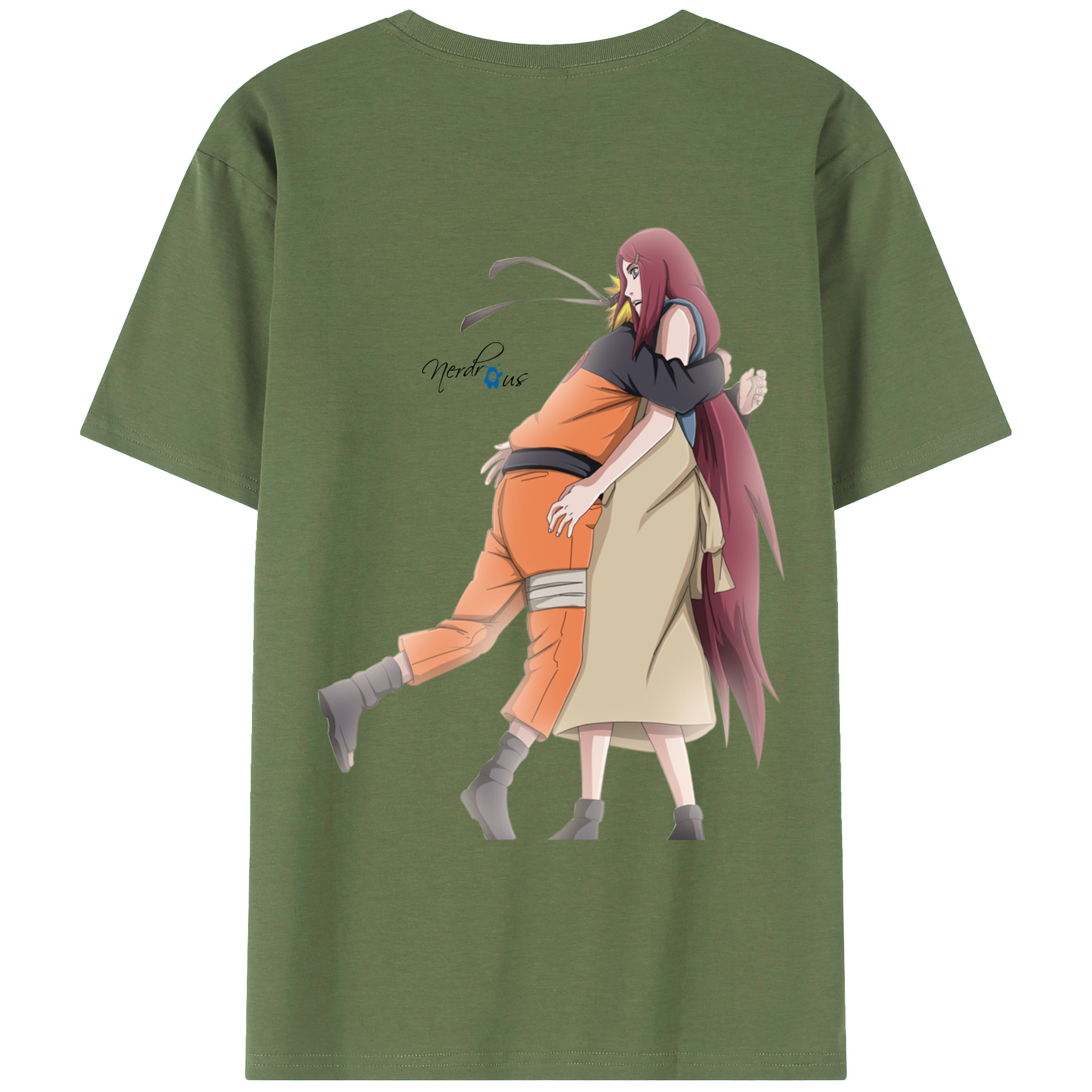 （画像用） NARUTO -ナルト- うずまき ナルト Uzumaki Naruto 綿100％ メンズ半袖Tシャツ（バックプリント） 通気性